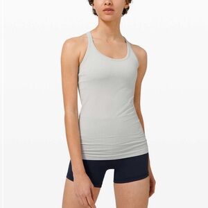 LULULEMON ebb to street tank II blue grey size 8